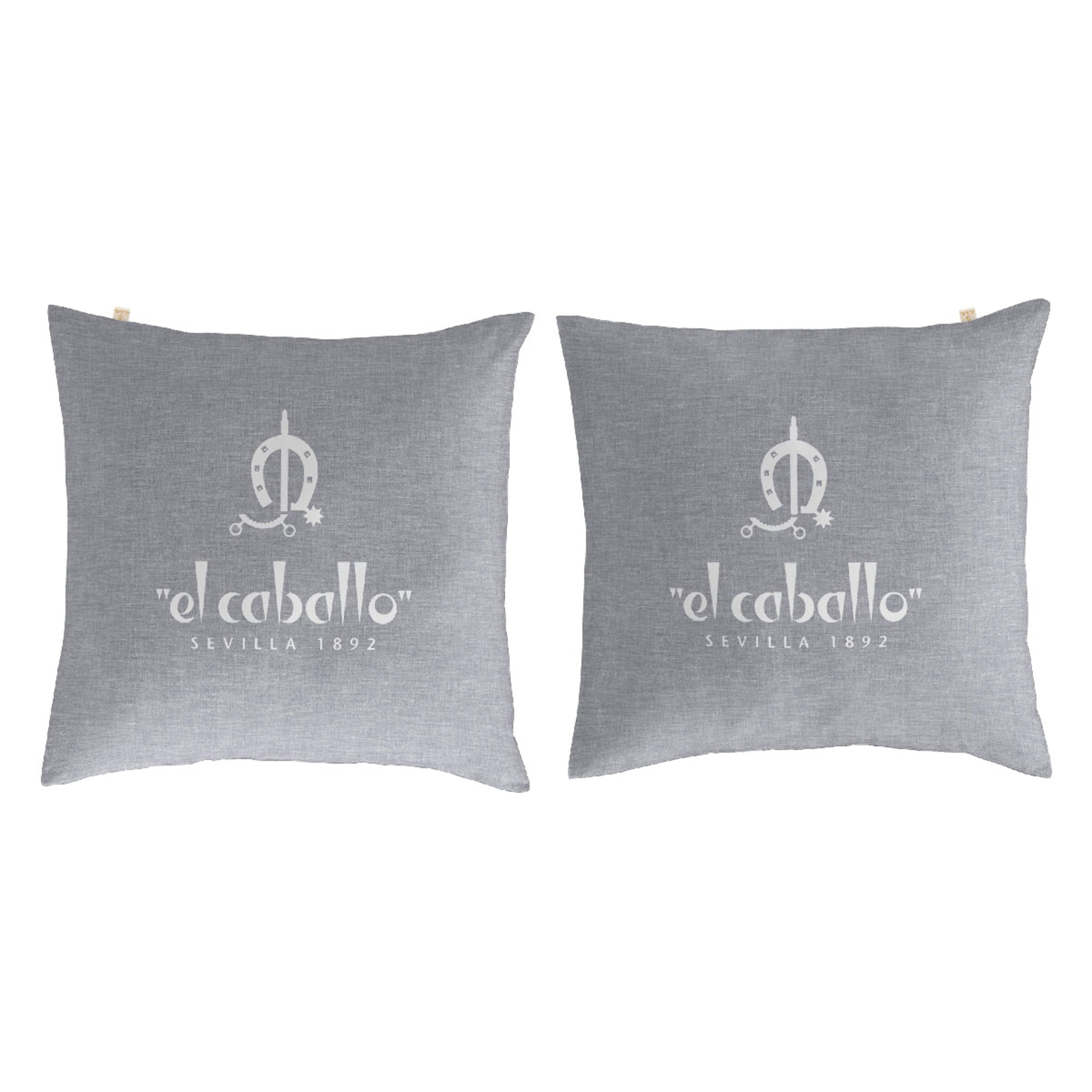 2 Fundas de almohada 50x50 cm gris BASIC - 100% algodón -