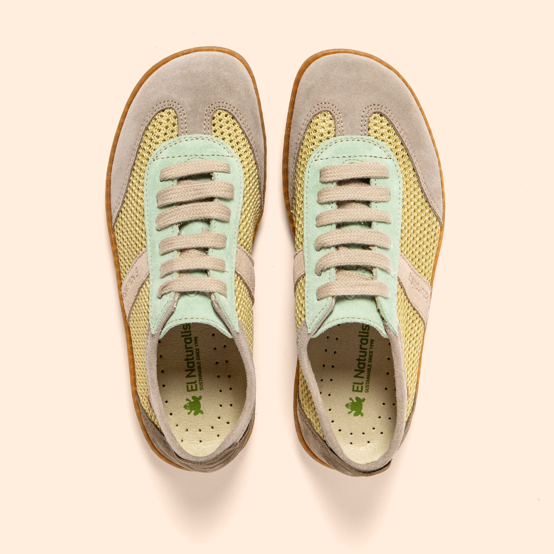 Zapatos N5293 MULTI MATERIAL OLIVE-MENTA/ EL VIAJERO color Olive-menta