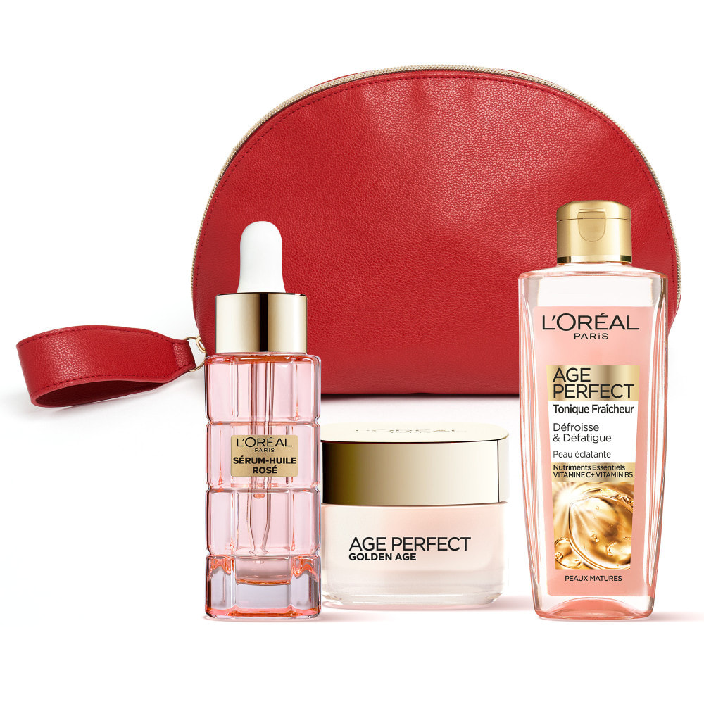L'Oréal Paris Age Perfect Golden Age Trousse Routine Éclat Pour Peaux Matures 3 produits