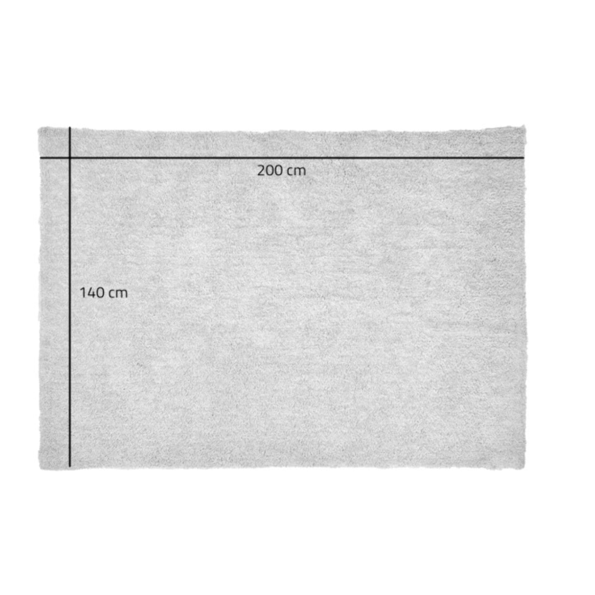 Tapis 140 x 200 cm en tissu doux à poils courts - KARA