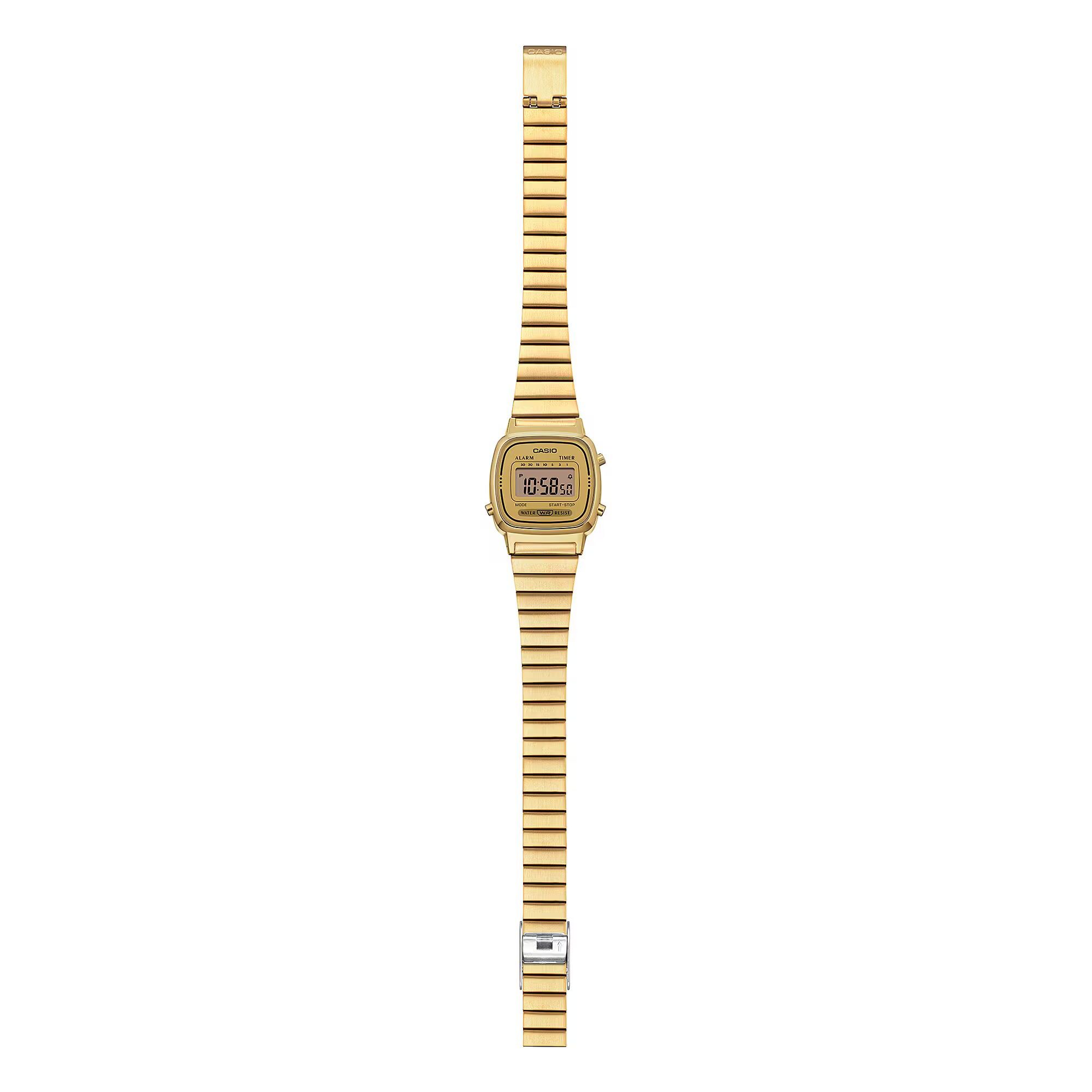 Reloj Casio LA670WGA-9DF Mujer Digital Cuarzo con Correa de Acero inoxidable