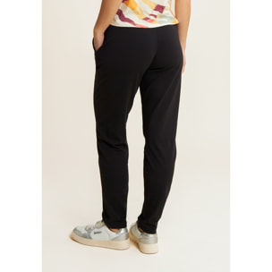 Pantaloni slim fit in jersey con cucitura centrale