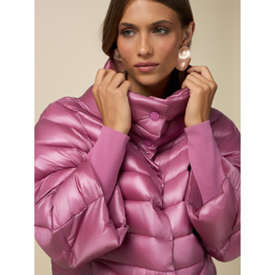 Oltre - Hooded down jacket with sleeves - Rosa