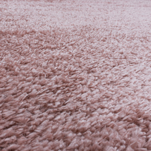 FLUFFY - Tapis shaggy uni à poils longs Rose