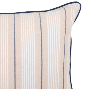 Coussin Groove 58x38cm rayé bleu navy