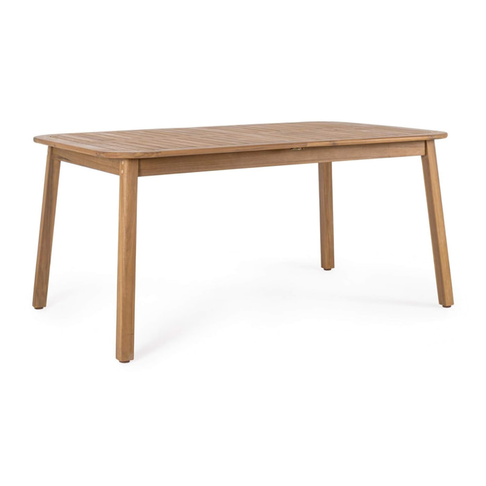 Tavolo allungabile MONSARAZ in legno di acacia effetto teak