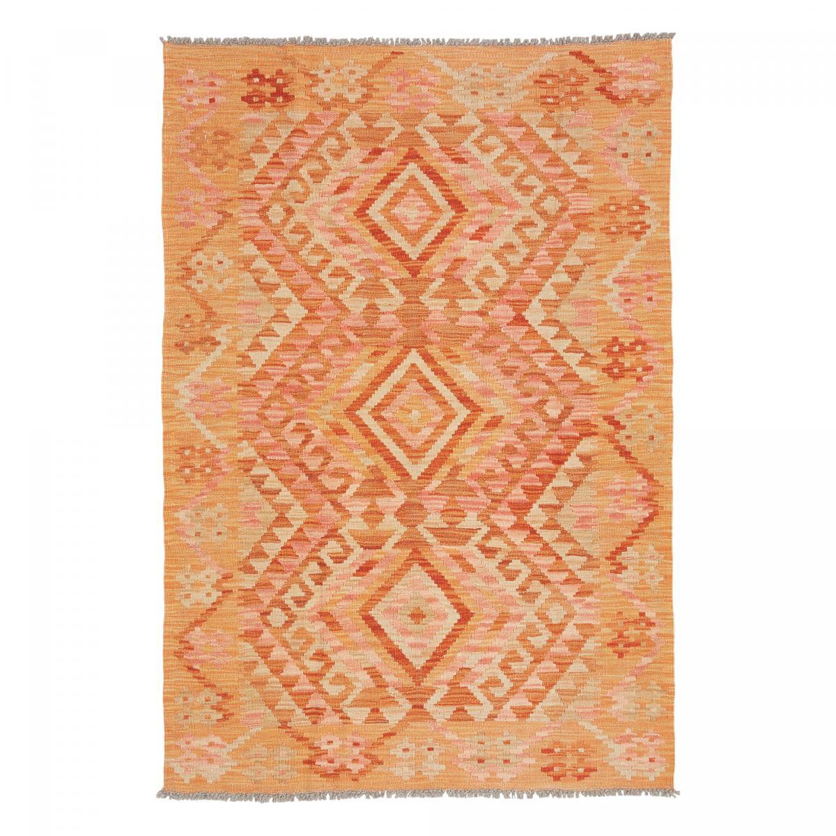 Tapis kilim, motif géométrique, tissé plat en laine, UZEDAVI
