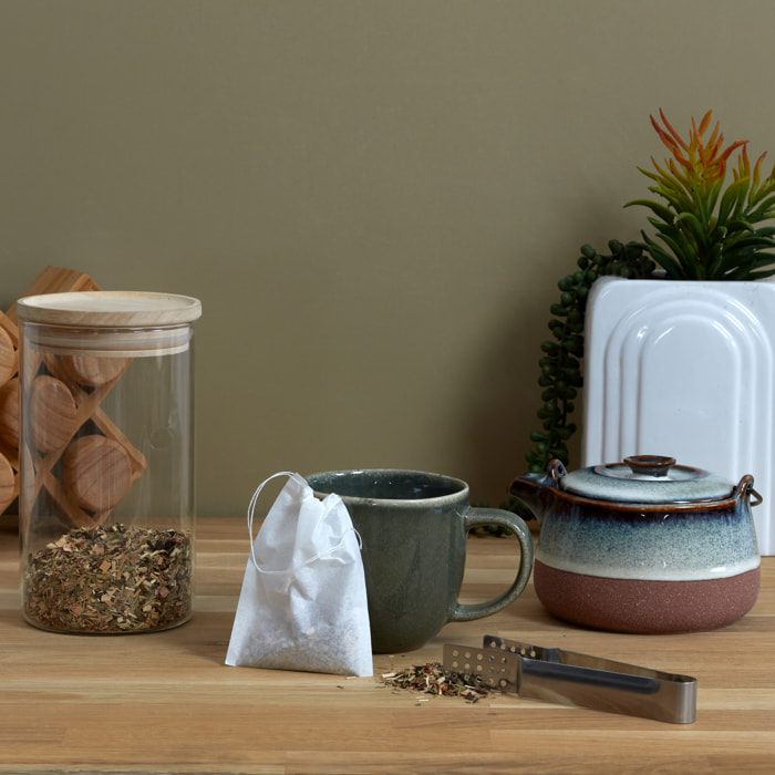 Lot de 20 Sachets à Thé Jetables - HOME DECO FACTORY - Pratiques - Blanc