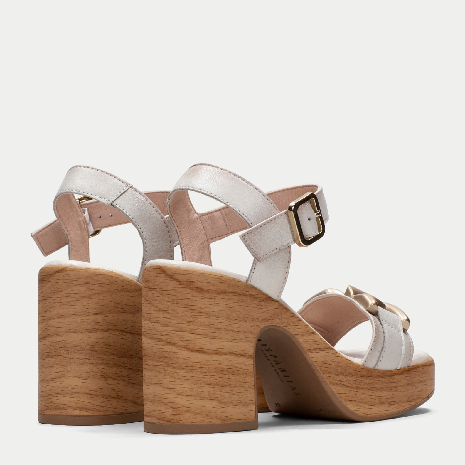 Sandalia Tacon Africa Blanco 9 cm