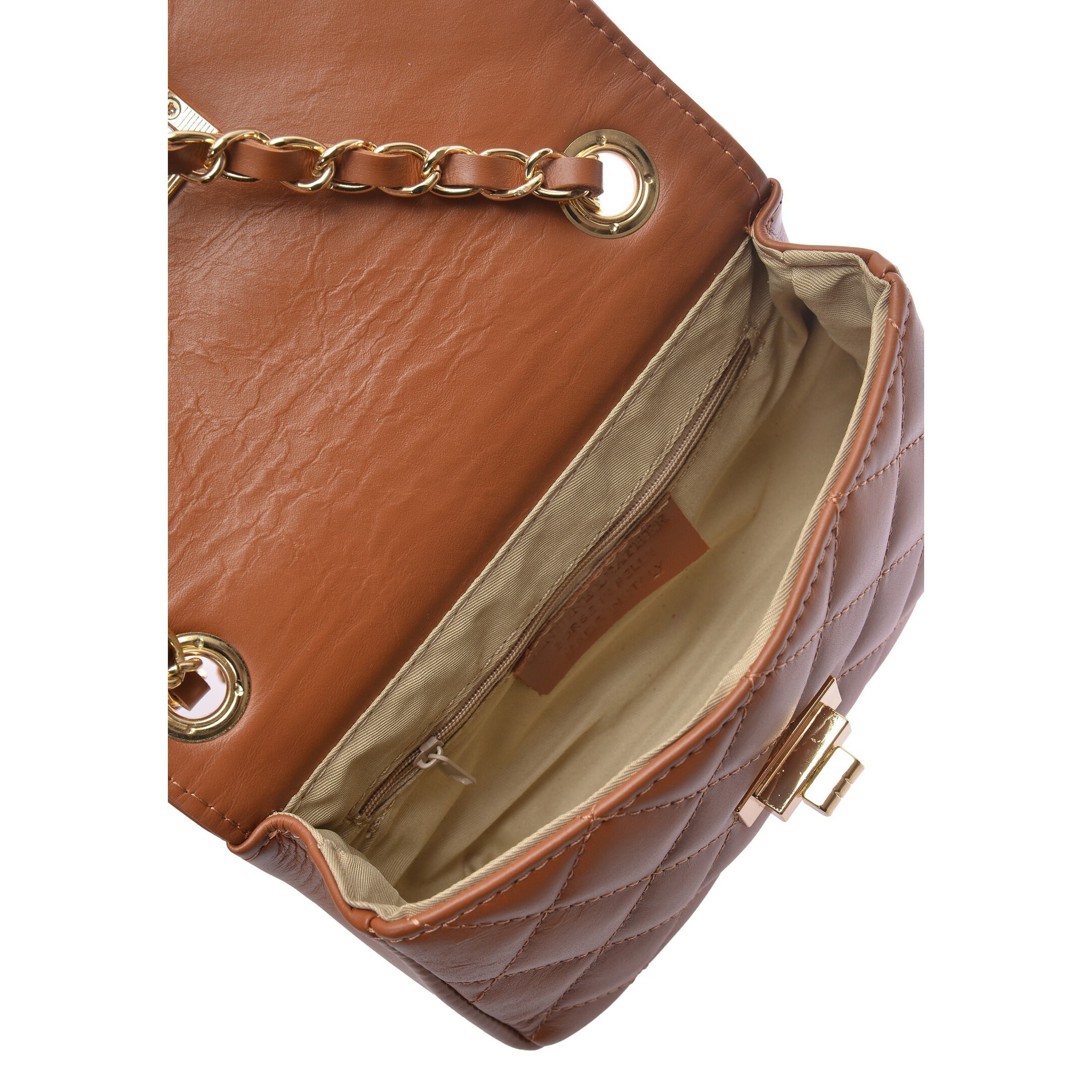 Borsa a spalla Anna Luchini Cammello