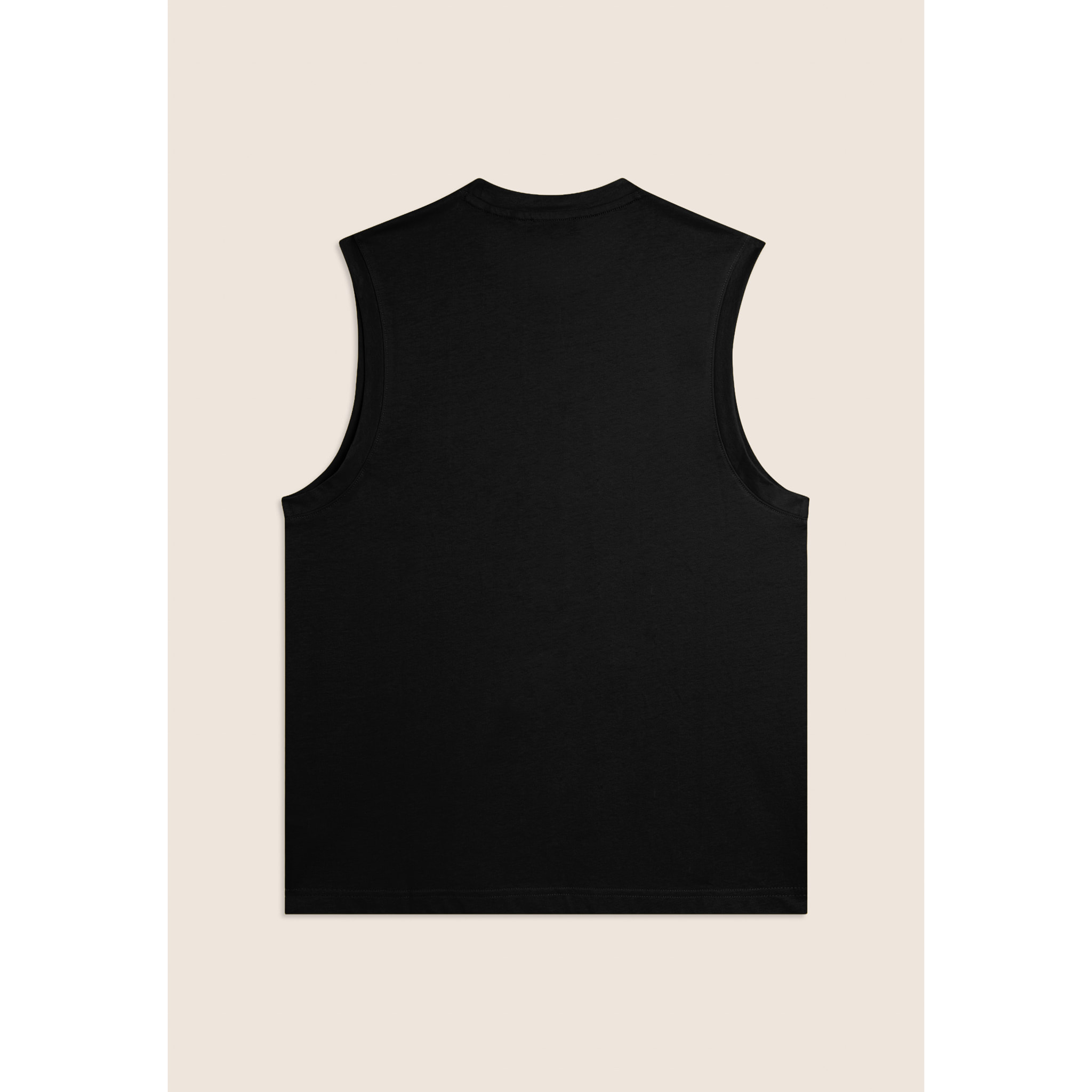 T-shirt senza maniche in jersey di cotone