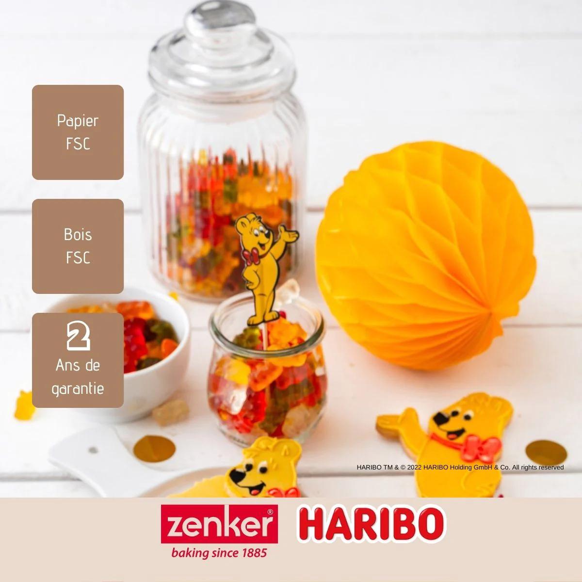 Lot de 48 piques apéritif avec décoration Zenker Haribo