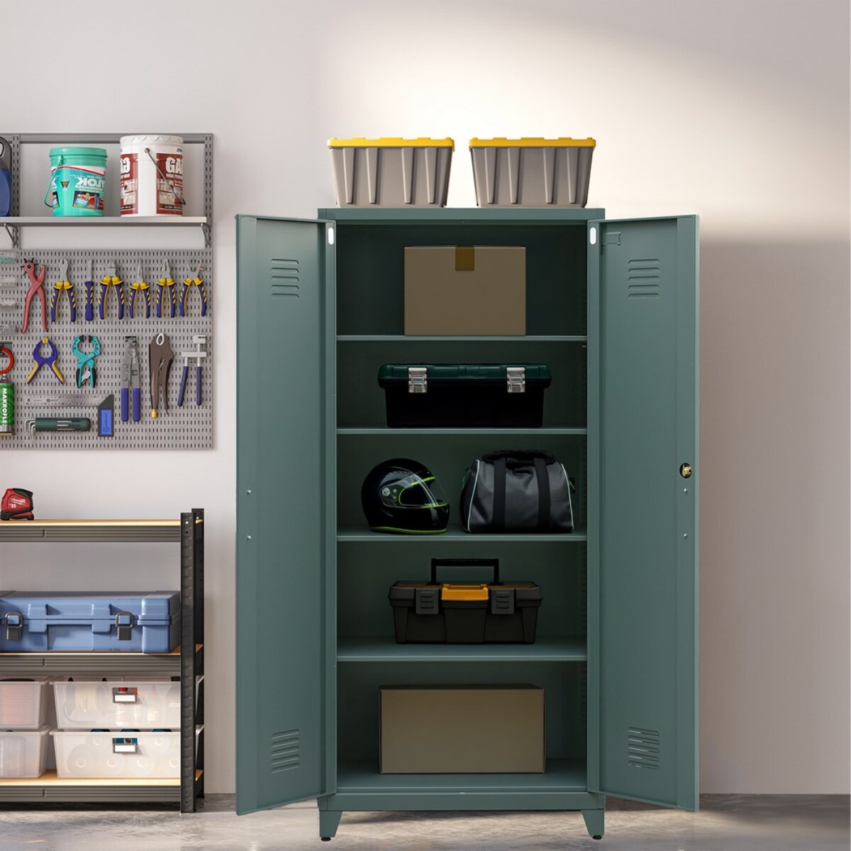 Libreria in legno con piani sfalsati rovere 96x24,8x192 cm - Iken