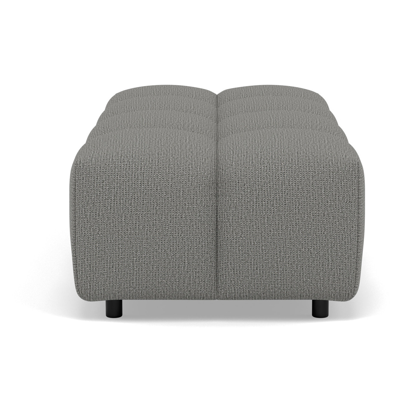 Adelaide - pouf en tissu texturé - Gris