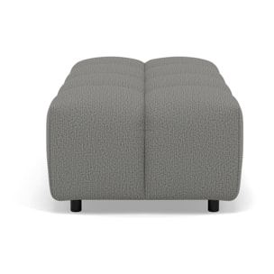 Adelaide - pouf en tissu texturé - Gris