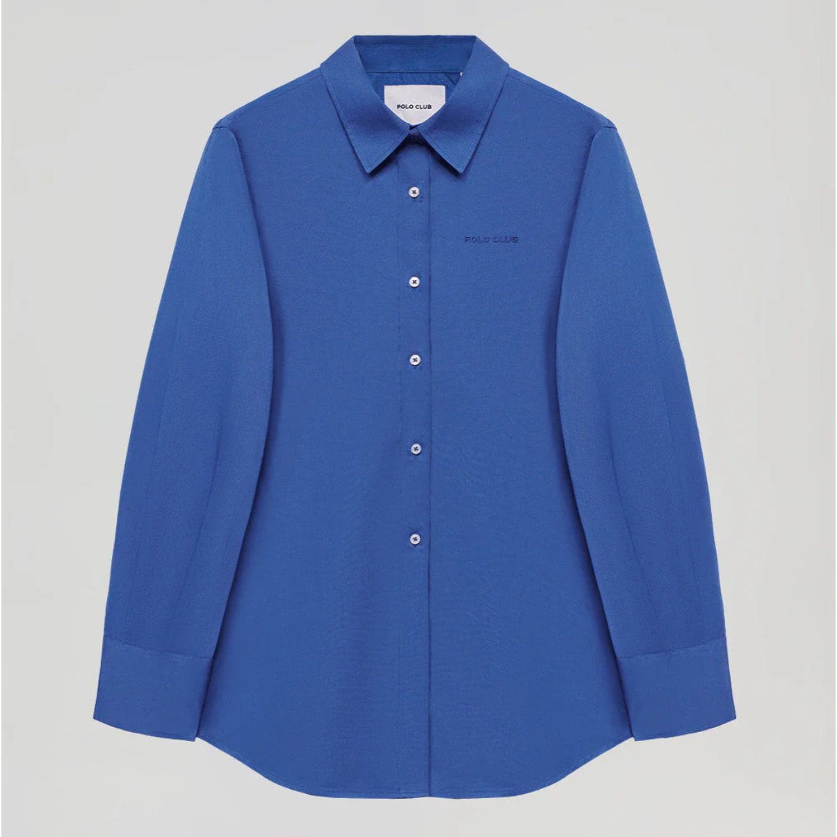 Camicia Cape oversize blu presidenziale con ricamo minimal Polo Club