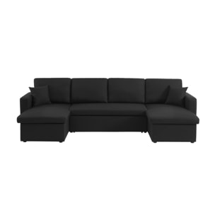 Canapé panoramique convertible 4 places tissu URBAN