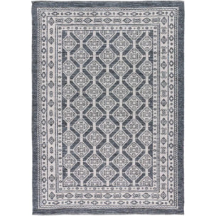 CHANDIA Alfombra kilim algodón reciclado en azul, varias medidas disponibles