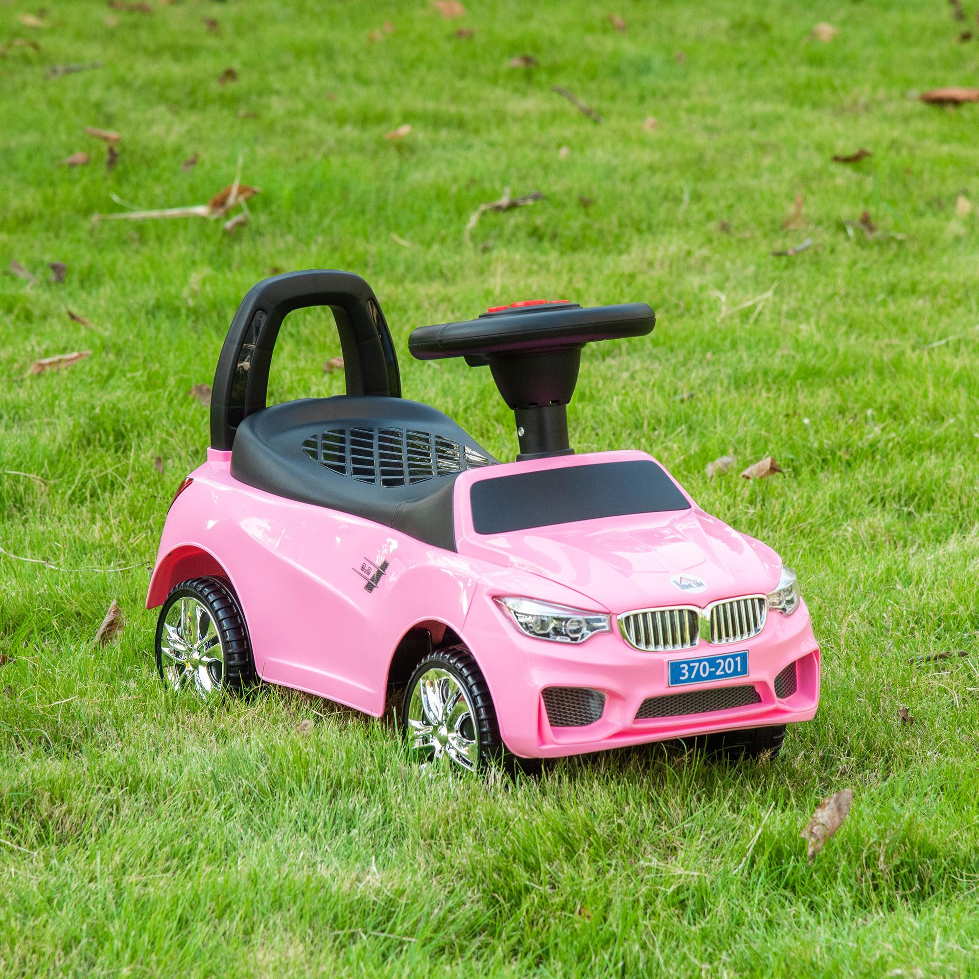 Coche Correpasillos para Niños 18-36 Meses con Faros Música 63,5x28x36 cm Rosa