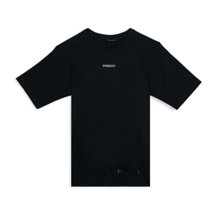 T-shirt slim con stampa lucida sul davanti