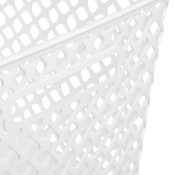 Panier en plastique 19L "Folk" blanc