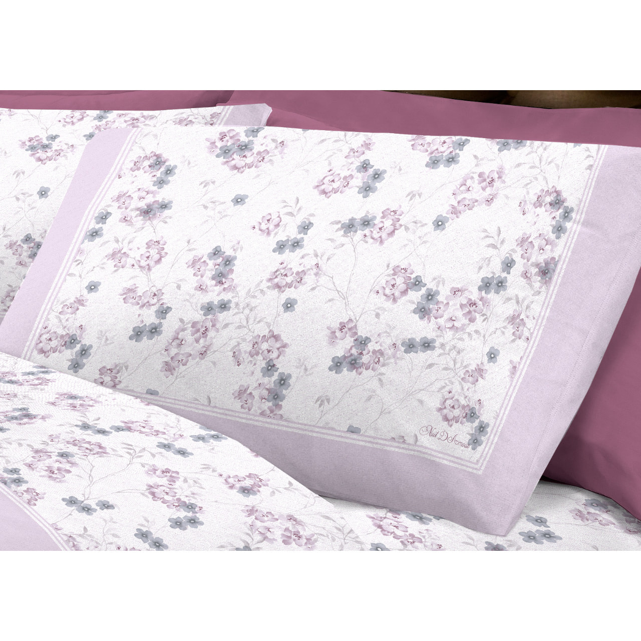 Completo Lenzuola In Calda Flanella Made In Italy Linea Europa Petra Rosa