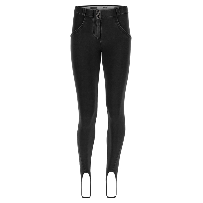 Jeggings push up WR.UP® vita regular con ghette sul fondo