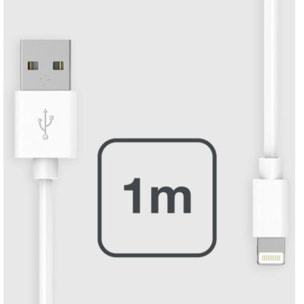 Câble Lightning ESSENTIELB vers USB 1m blanc certifié App