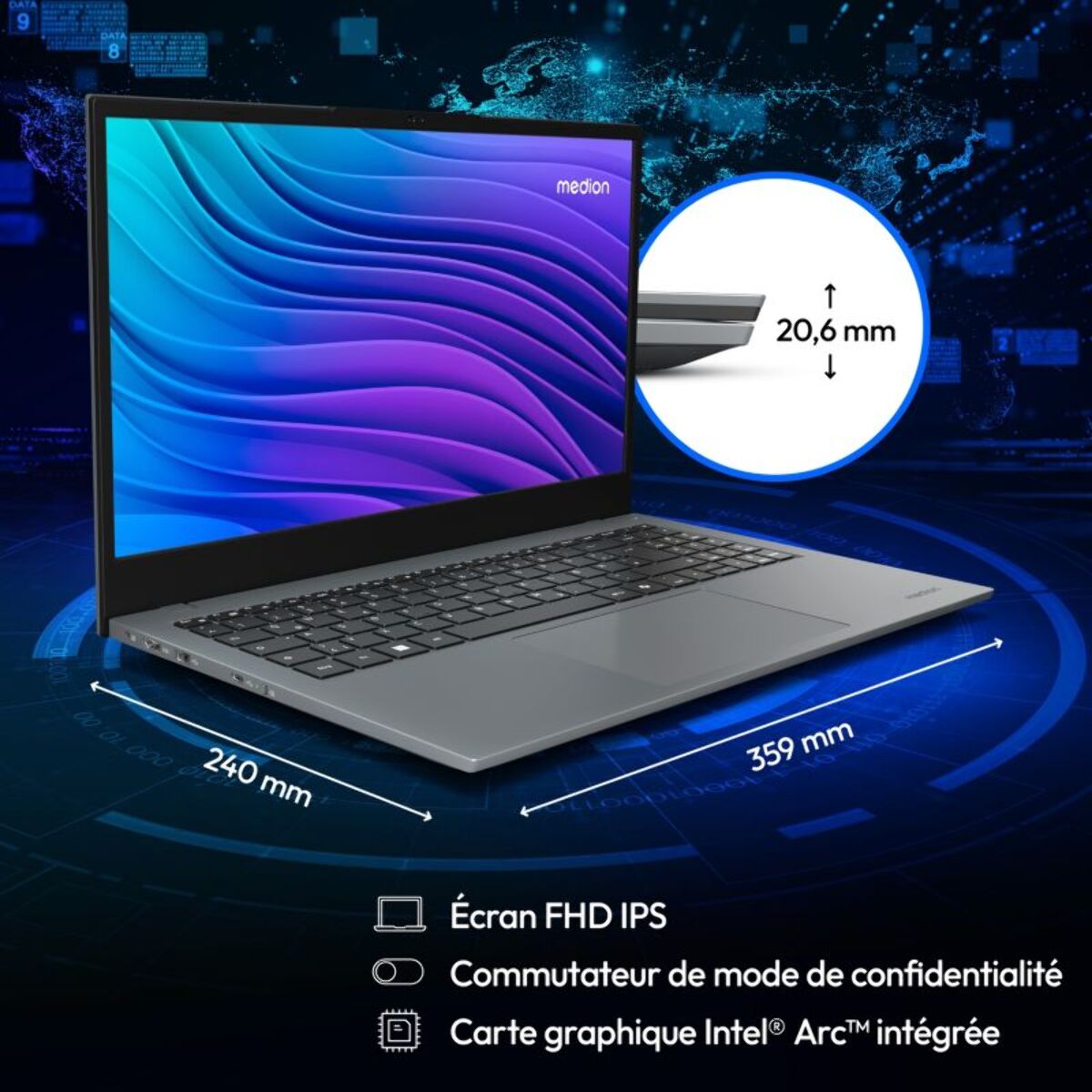 Ordinateur portable MEDION AKOYA E15443 MD62621