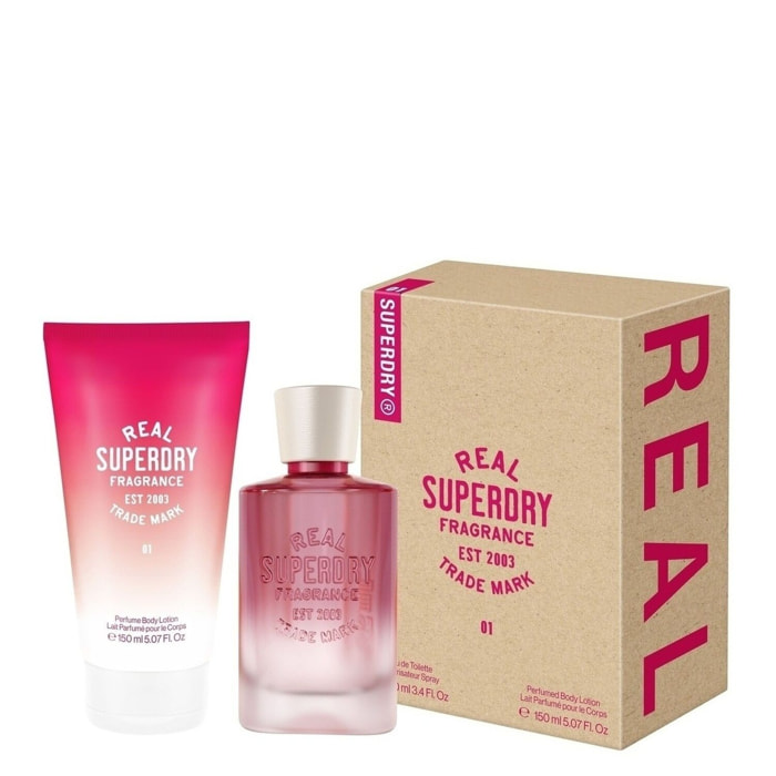 Real 01 For Her - Coffret Eau de Toilette 150ml + Lait Parfumé Corps 150ml