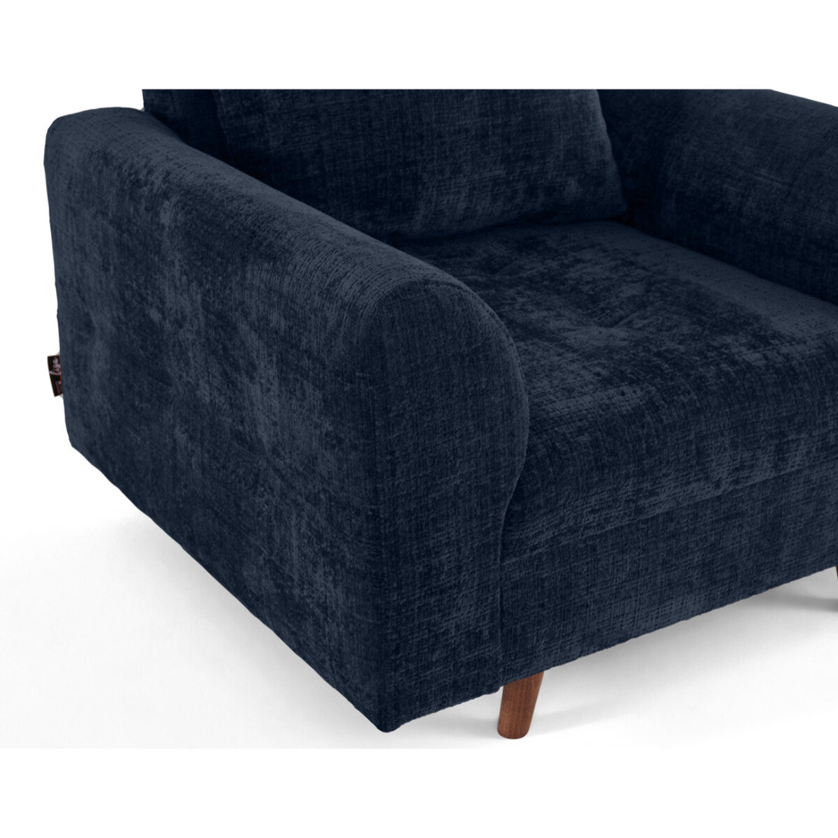 Rune - fauteuil en velours texturé - Bleu