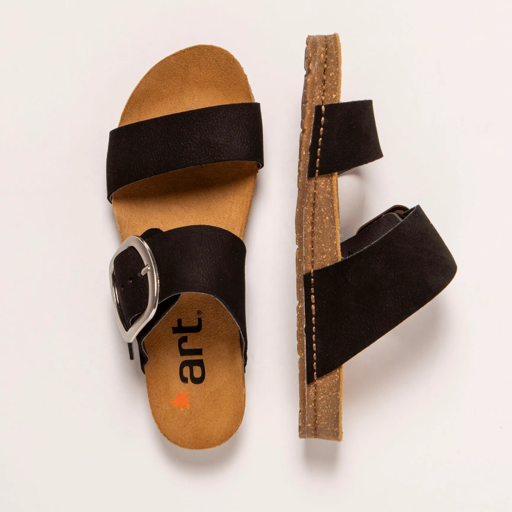 Sandalias 0175 NOBUCK BLACK/ CRETA color Black