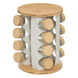 Présentoir à épices "Sensia" avec plateau tournant 15 pots