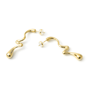 Pendientes Nakim acabado oro amarillo 18k