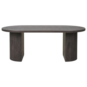 Oliva - table basse - effet bois - 120 cm - Noir