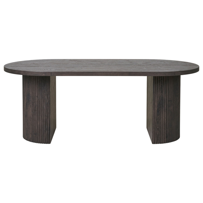 Oliva - table basse - effet bois - 120 cm - Noir