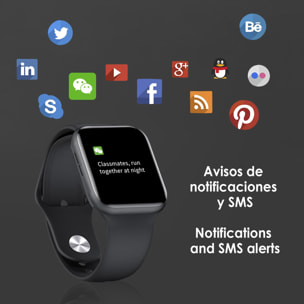 Smartwatch X8 Max con dialer e chiamate Bluetooth, termometro corporeo, cardiofrequenzimetro e sfigmomanometro.