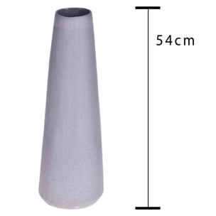 Vaso Cachepot Grey In Ceramica. Altezza 54 Cm - Pezzi 1 - 18,5X54X18,5cm - Colore: Grigio - Bianchi Dino - Decori Casa E Complementi