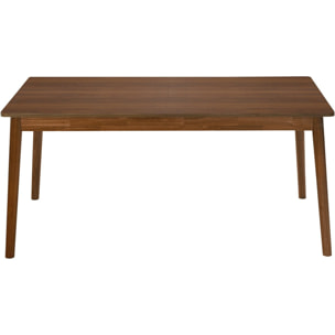 Table repas extensible en bois 160/210 cm "Prisma" - 8 places - Marron