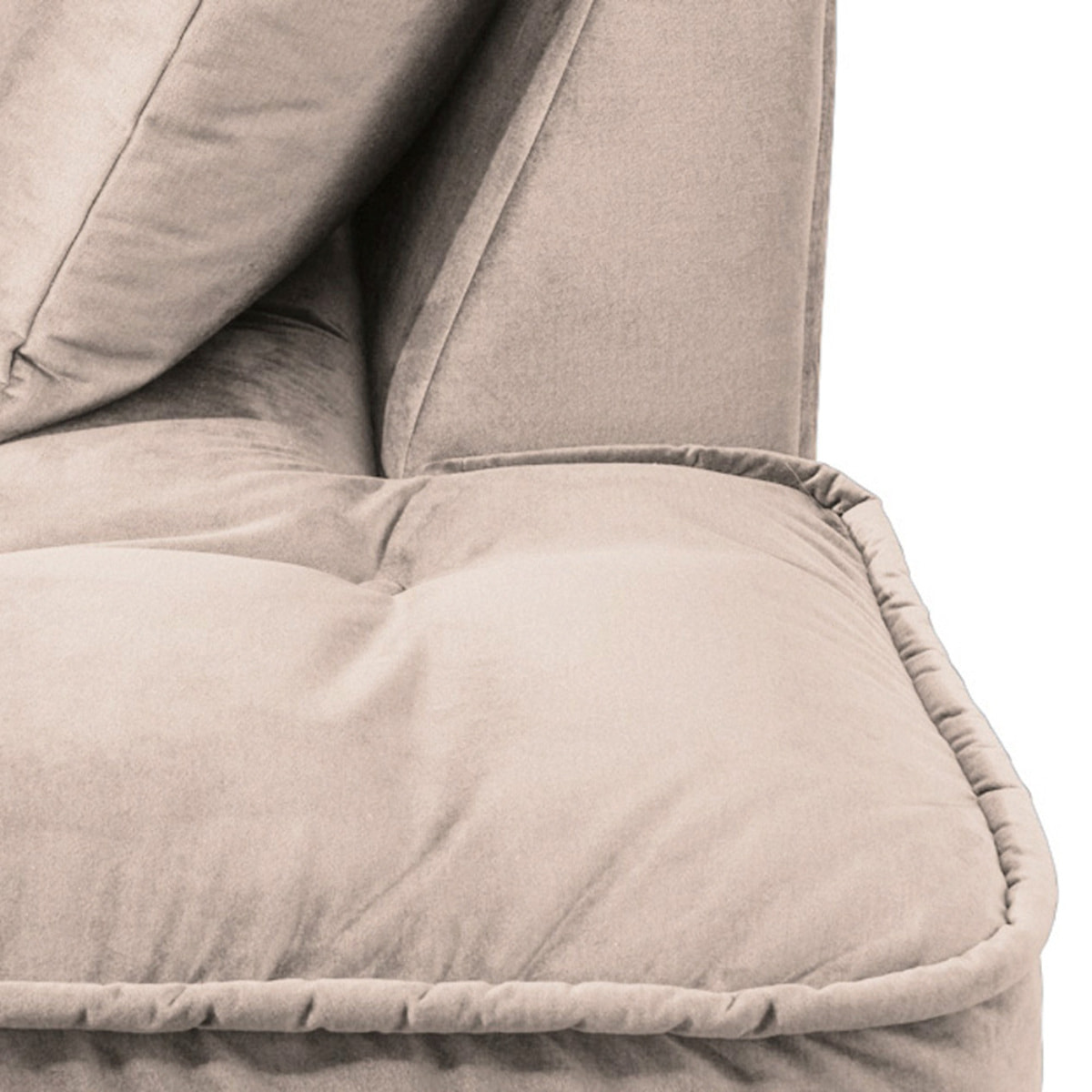 Canapé d'Angle Droit Velours Altamo, 4 Places, Housse Déhoussable, Style Scandinave