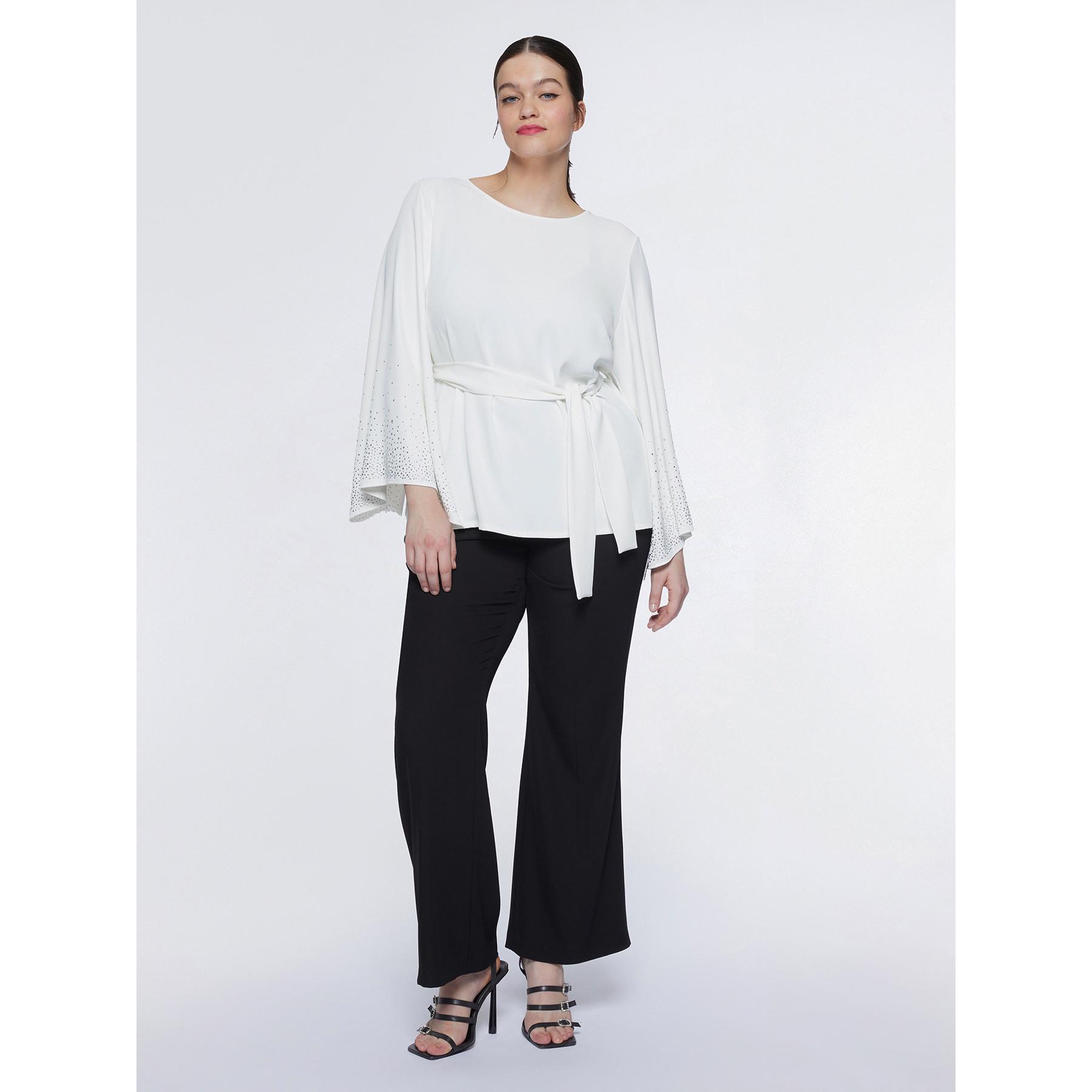 Fiorella Rubino - Blusa bianca con dettagli luminosi - Bianco