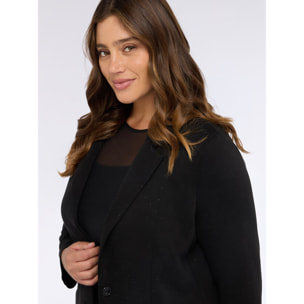 Fiorella Rubino - Blazer in Punto Milano tempestato di punti luce - Nero