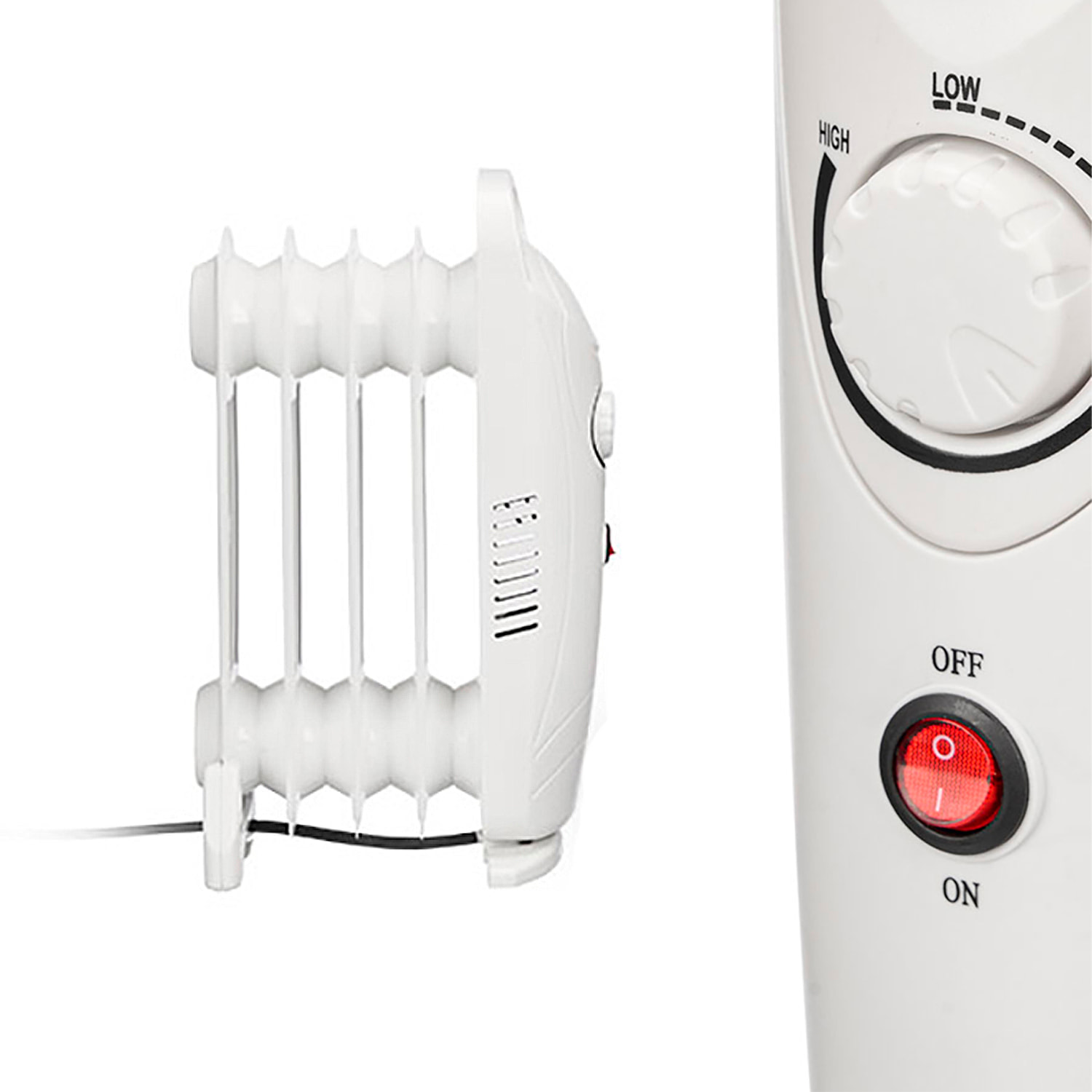 Radiador de 5 elementos con 650W de potencia.