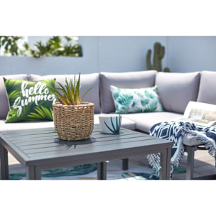 Salon de jardin bas 4 places canapé inclinable TEHURA