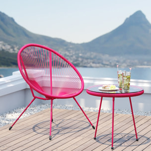 Fauteuil de jardin Acapulco Mono rose Kare Design