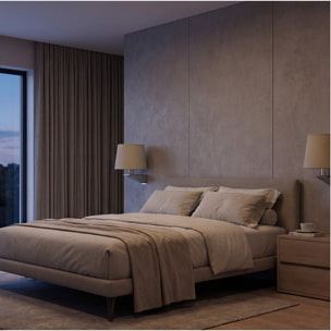 LEDS C4 APLIQUE GLOSS E27 60 NÍQUEL SATINADO CROMO. PANTALLA NO INCLUIDA.