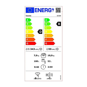 Cecotec Lavadora secadora Lavadora secadora Bolero Wash&Dry 10700 Inverter