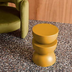 Table d'appoint, bout de canapé, table de chevet métal Ø32 x H46,5cm COUMBA