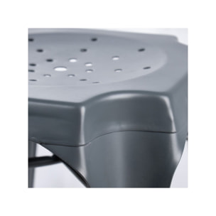Tabouret en métal noir au style Industriel - STEAL