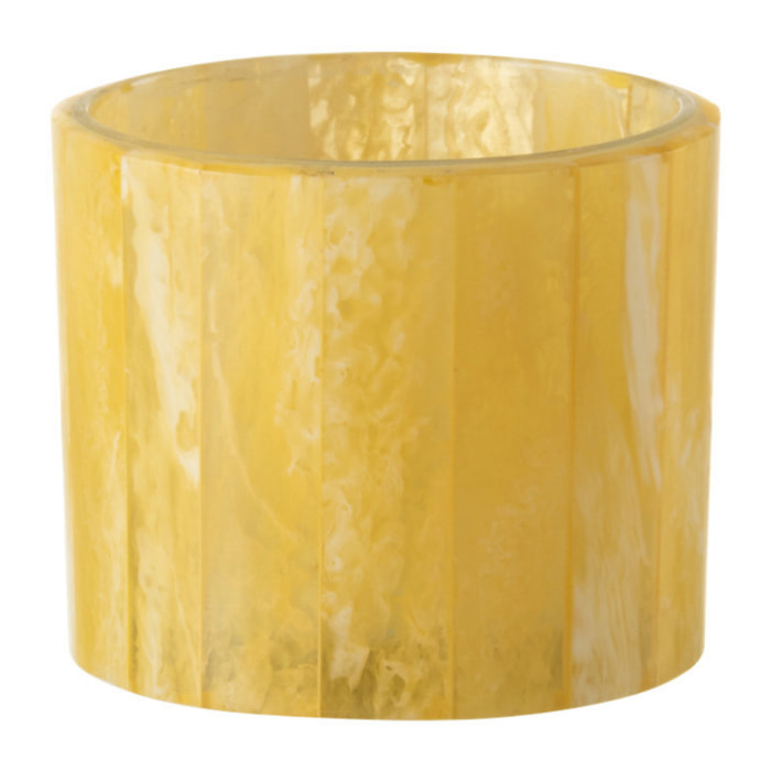 J-Line photophore Lignes - verre - jaune - small  - 3 pièces